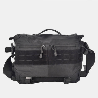 Men's Military Messenger Bag Crossbody Bag Travel Carry Bag with Multi-Slots - Black - image 11