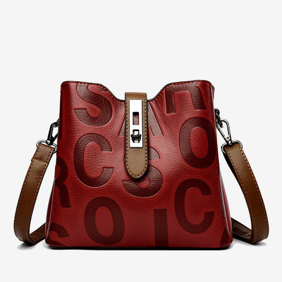 Vegan Leather Bucket Bag Women Elegant Dating Crossbody Bag