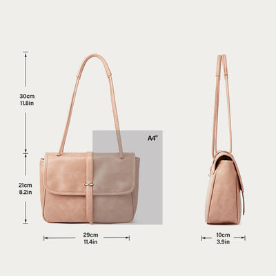 Shoulder Bag For Women Thicken Handle Straps Soft Leather Bag