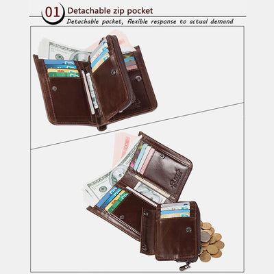 Large Capacity Bifold Retro Wallet