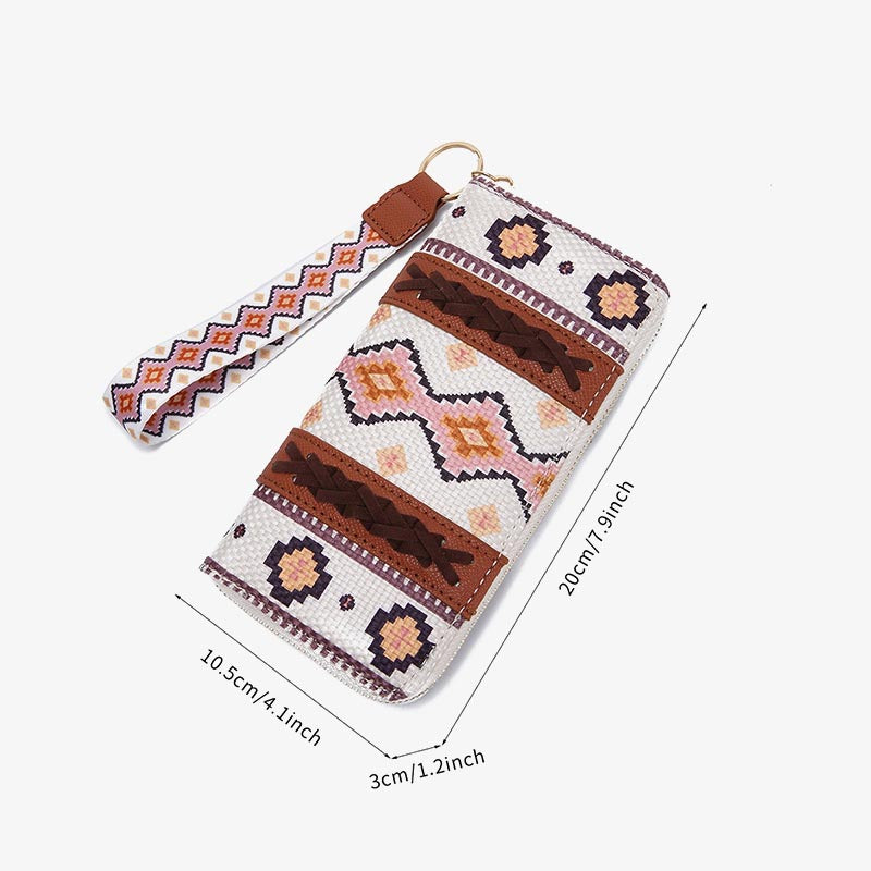 Bohemian Wallet Vintage Canvas Ethnic Style Small Clutch For Women