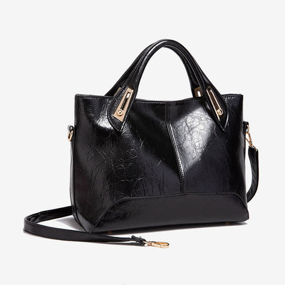 Vintage Tote For Women Wax Genuine Leather Crossbody Bag