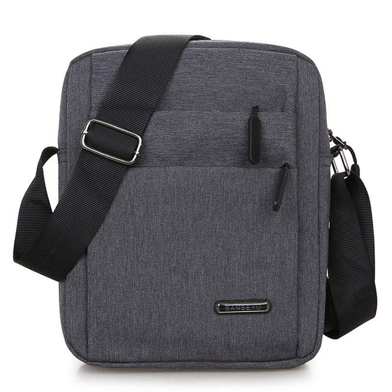 Lightweight Multi-Pocket Zipper Small Messenger Bag Casual Canvas Crossbody Purse