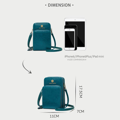 Sunflower Leather Phone Bag Multi-Slot Crossbody Mini Bag with Card Holder Coin Purses