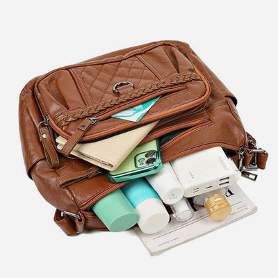Crossbody Bag For Women Twist Design Plain Color Classic Purse