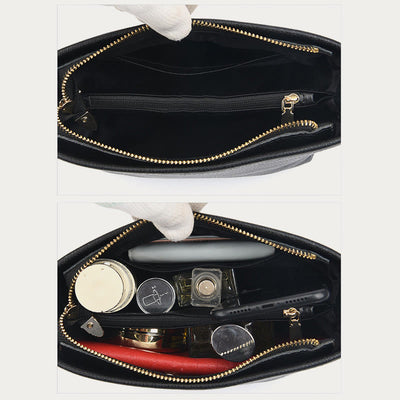 Crossbody Bag For Women Solid Color Lychee Pattern Leather Bag