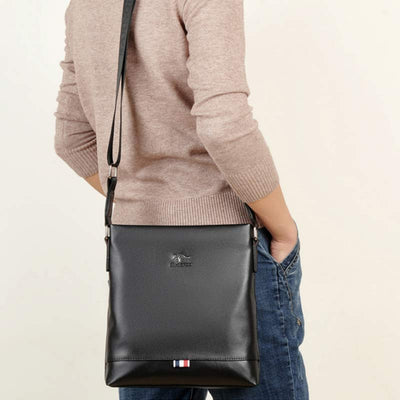 Men's Messenger Bag Crossbody Bag Soft Leather Travel Bag Sling Pack