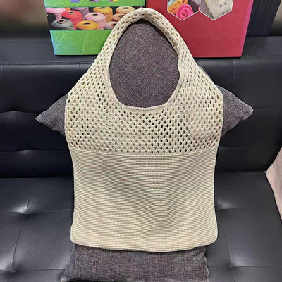 Tote Bag For Women Ethnic Style Wool Knitted Shoulder Bag