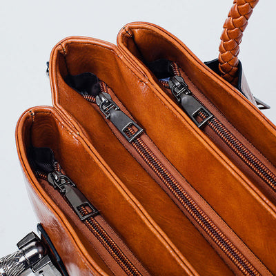 Classical Retro Multi-Pocket Handbag