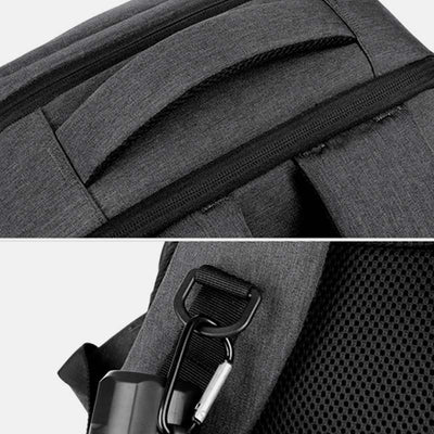 Large Capacity Lightweight Waterproof Expandable Business Backpack With USB Charging Port