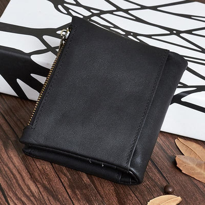 Men's RFID Blocking Card Holder Double Zip Wallet