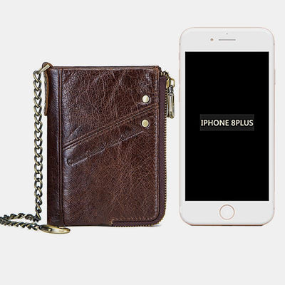 Casual RFID Multifunctional Wallet With Chain