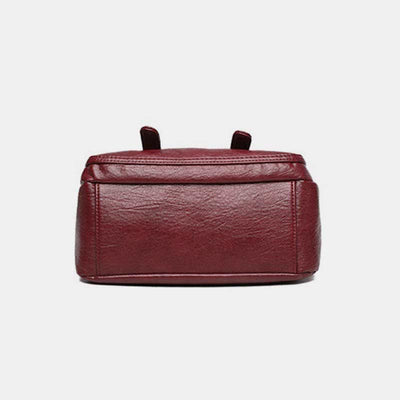 Crossbody Bag for Women Multi-Pocket Soft Leather Zipper Pocket Shoulder Purse