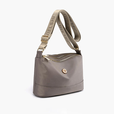 Triple Zip Small Crossbody Bag Lightweight Waterproof Nylon Shoulder Purses Handbags