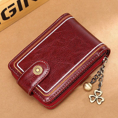 Genuine Leather RFID Multi-Slots Wallet Purse