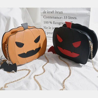 Halloween Pumpkin Chain Crossbody Bag