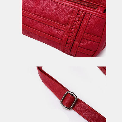 Multi-pocket Solid Crossbody Bag