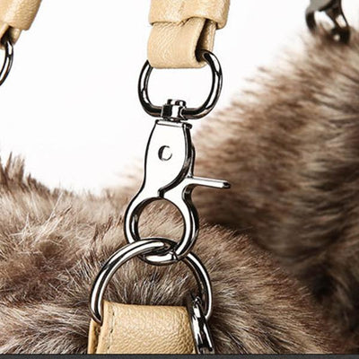 Women's Plush Elegant Shoulder Bag Tote Handbag