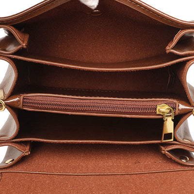 Crossbody Bag For Women Genuine Leather Cylinder Large Capacity Shoulder Bag