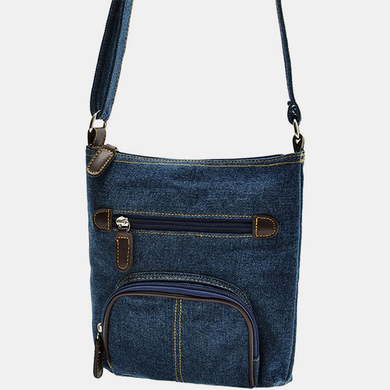 Vintage Multifunctional Denim Crossbody Bag