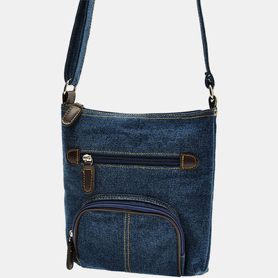 Vintage Multifunctional Denim Crossbody Bag