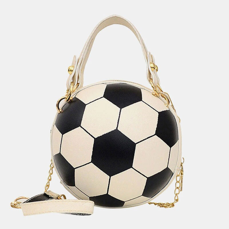 Unique Design Basketball Football Look Mini Round Bag
