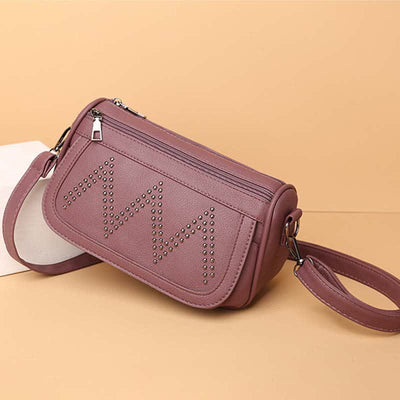 Fashion Rehinestone Shoulder Bag for Women Leather Satchel Crossbody Bag
