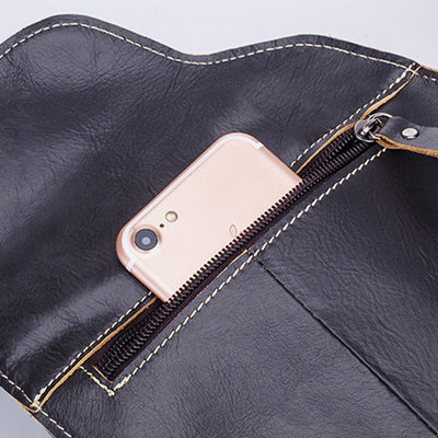 Large Capacity Genuine Leather Sling Bag