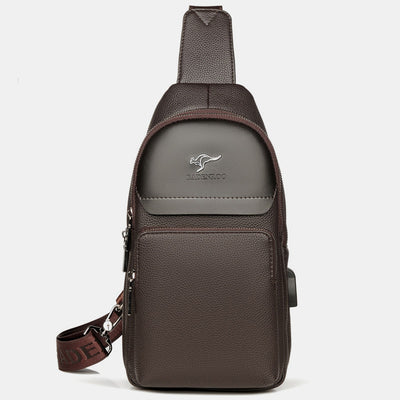 Multipurpose Sling Bag Waterproof Soft Crossbody Backpack with USB Charger Port