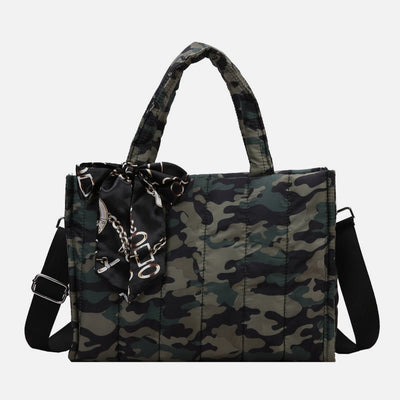 Down Handbag Large Capacity Detachable Strap Crossbody Tote For Winter