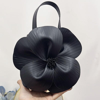 Petal Flower Handbag For Party Solid Color Evening Bag