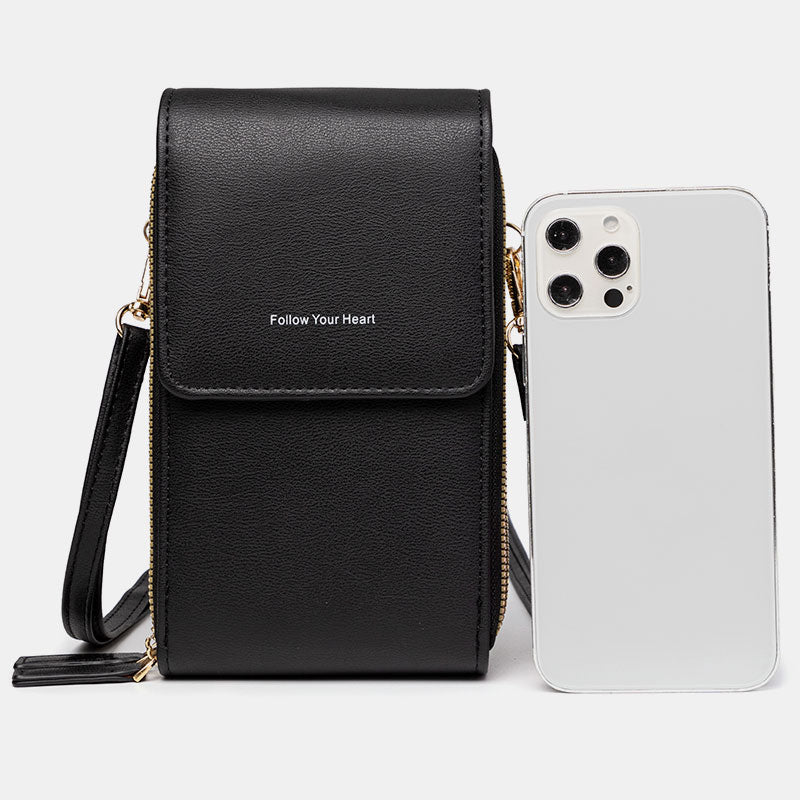 Multi-Compartment Phone Bag With Clear Window