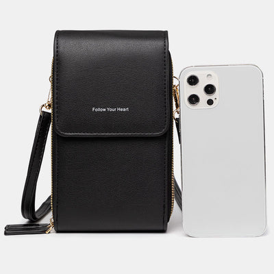 Multi-Compartment Phone Bag With Clear Window