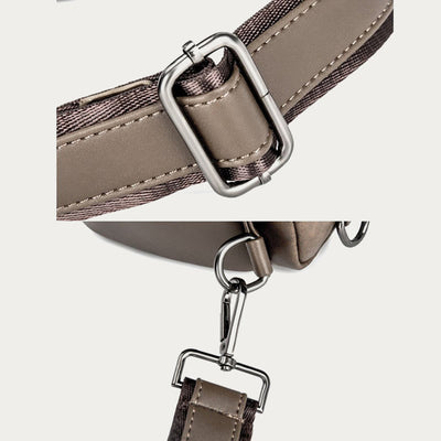 Retro Anti-theft Multi-Pocket Leather Sling Bag Roomy Daypack