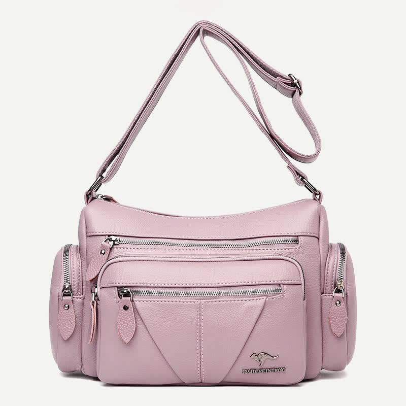 Casual Crossbody Purse for Women Multi-Pocket PU Leather Shoulder Handbag