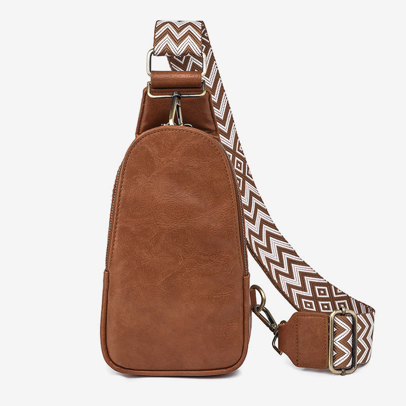 Sling Bag For Women Lightweight Wide Straps Leather Shopping Bag