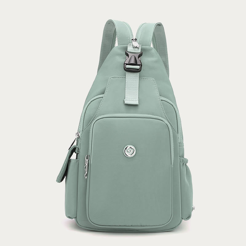 Multifunctional Sling Bag For Women Portable Waterproof Nylon Backpack