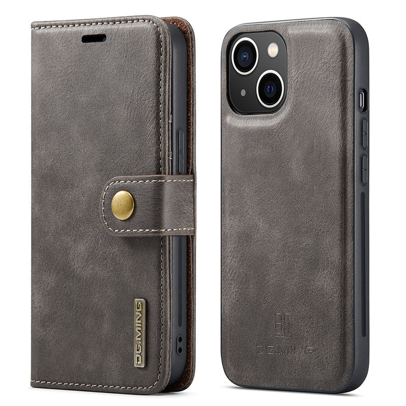 Magnetic Wallet Case for iPhone 13 Pro Max Multi Model Handmade PU Leather