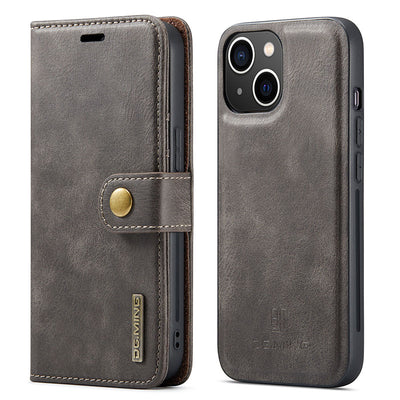 Magnetic Wallet Case for iPhone 13 Pro Max Multi Model Handmade PU Leather
