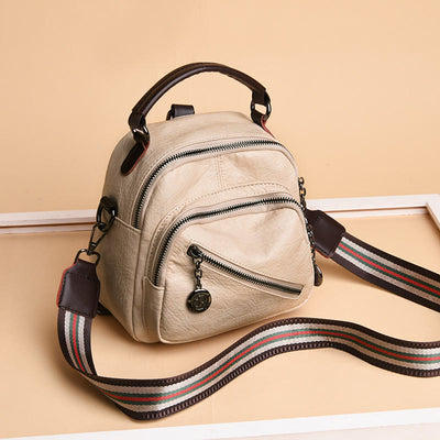 Multi-function Soft Faux Leather Shoulder Bag Convertible Backpack Purse