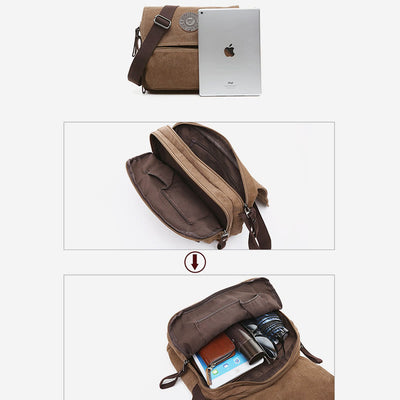 Messenger Bag For Men Daily Use Leisure Travel Crossbody Bag