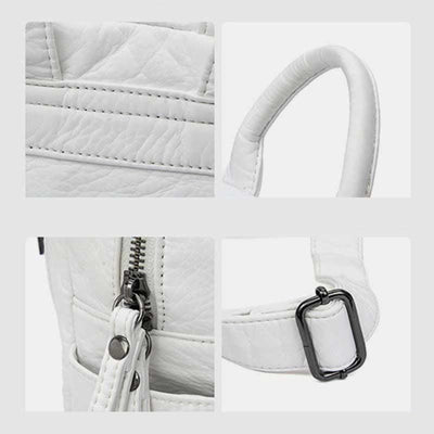 Soft Leather Backpack for Women Fashion Designer Travel Ladies Daypack