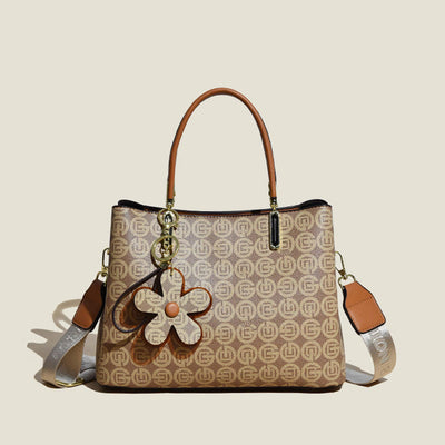 Retro Women Top Handle Bag Fancy Pattern Crossbody Purse