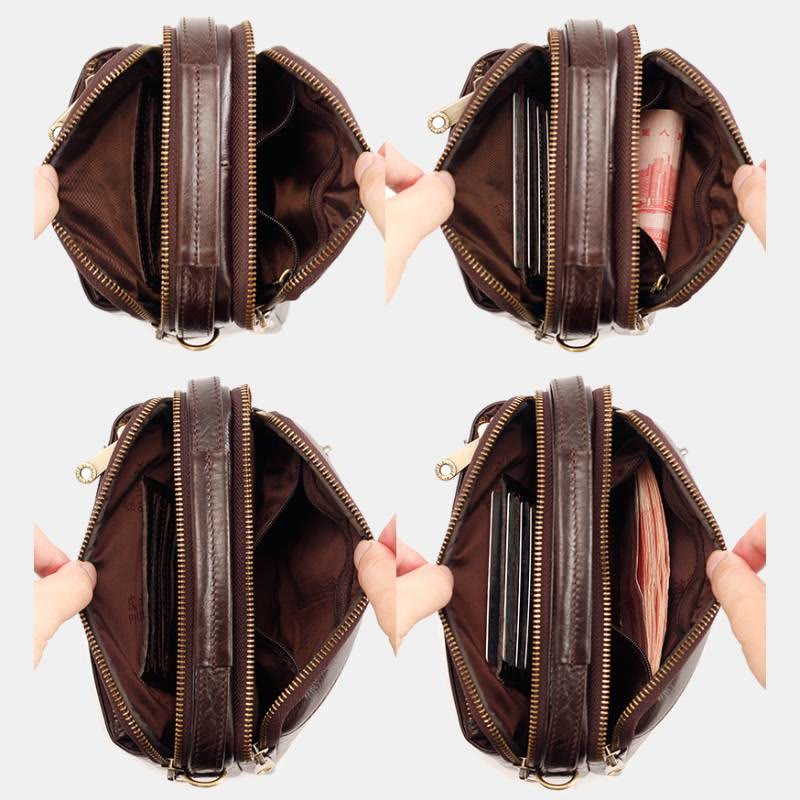 Multifunctional Leather Phone Bag Waist Bag Crossbody Bag