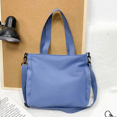 Tote Bag For Students Large Capacity Zipper Nylon Crossbody Bag