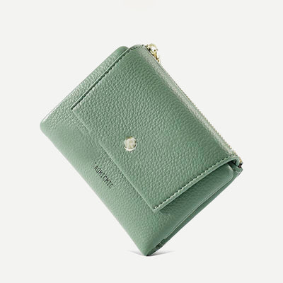Mini Women Purse PU Bifold Short Wallet with MultIple Card Slots