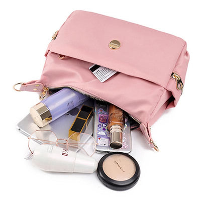 Crossbody Bag for Women Pink Lightweight Multi-Pocket Casual Shopping Handbag