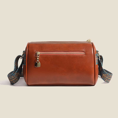 Crossbody Bag For Women Soft Wax Leather Vintage Casual Shoulder Bag