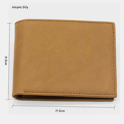 Personalized Engraved Mens Wallet Trifold Leather Wallet Card Holder