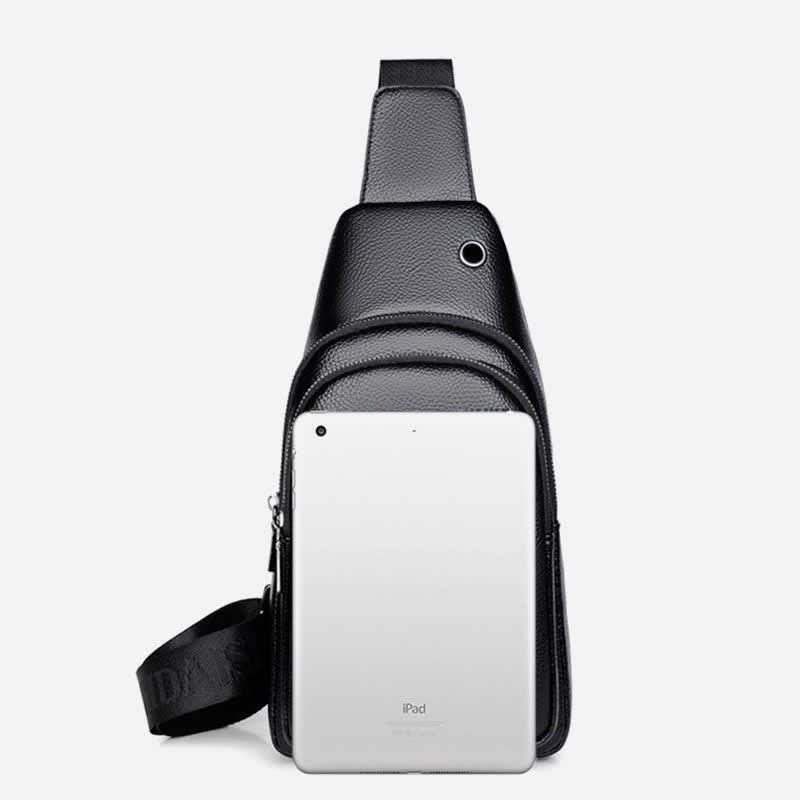 Small Crossbody Sling Bag for Men Leather Purses Chest Bag
